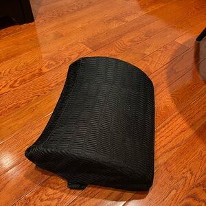 Black Woven Lumbar Support Cushion